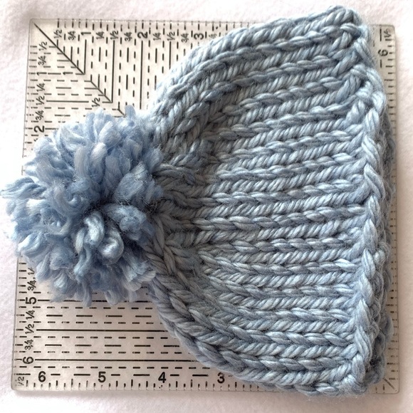 Carolina Blue baby beanie - handmade, NWOT - Picture 2 of 3